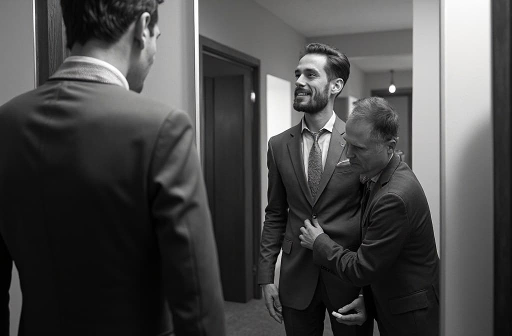 Carl fitting a client in the workshop, circa 2012